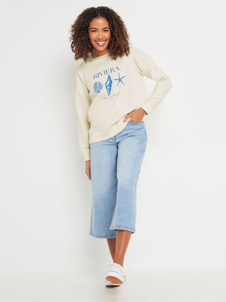 M&Co Riviera Print 100% Cotton Sweat Top - صورة 2 من 3