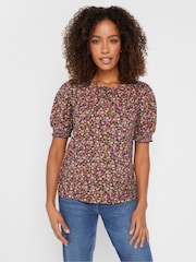 M&Co Orange Shirred Cuff T-Shirt - Image 1 of 5