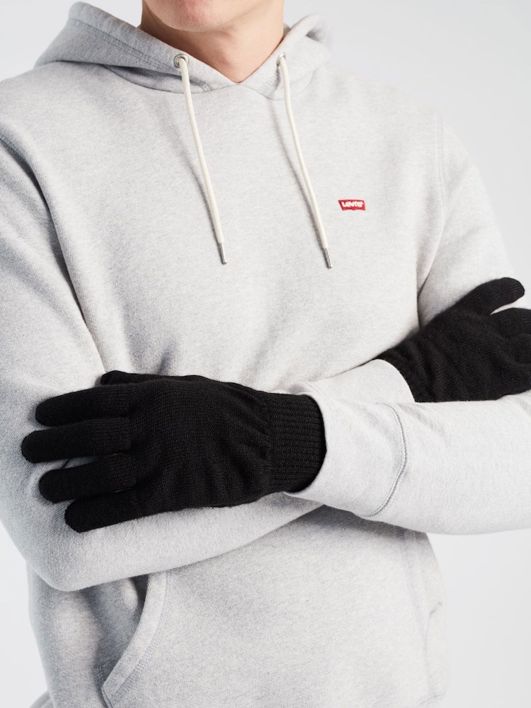 Levi's® Black Ben Touch Knitted Screen Gloves - Image 6 of 6