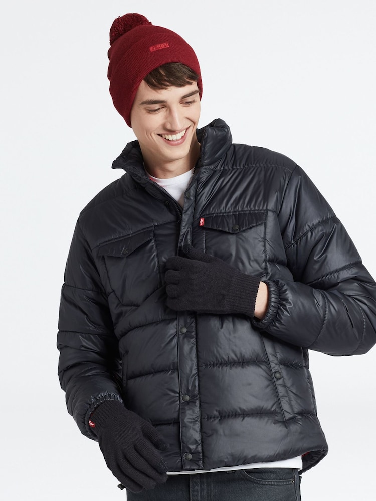 Levi's® Navy Ben Touch Knitted Screen Gloves - Image 1 of 4 Levi's® Navy Ben Touch Knitted Screen Gloves - Image 1 of 4