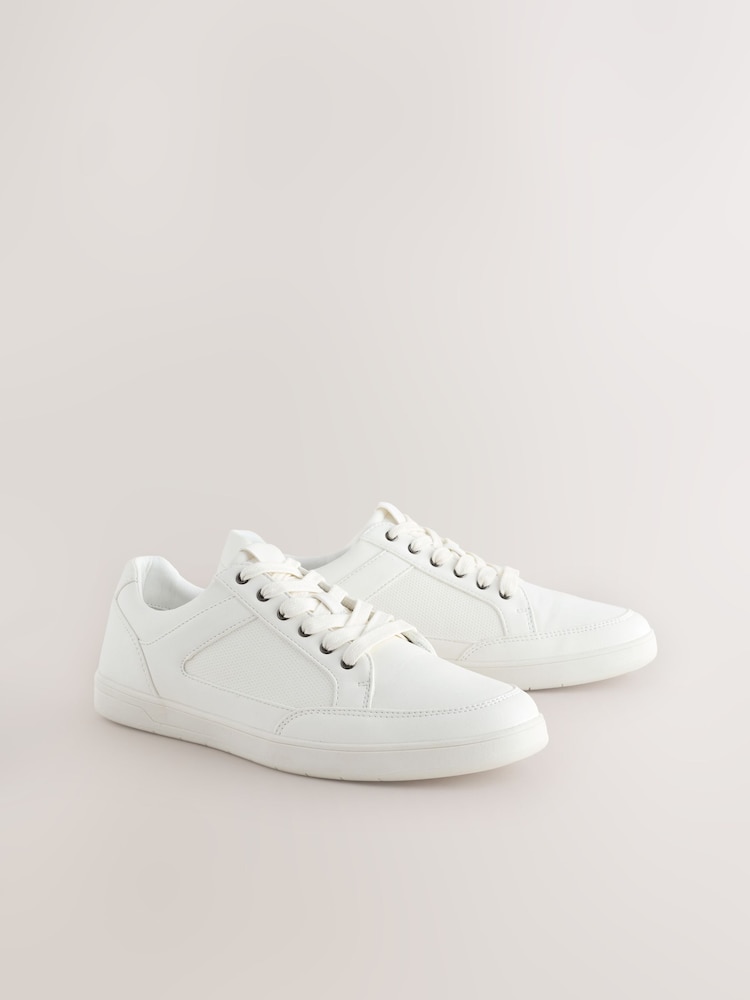 White Smart Casual Trainers - Image 2 of 5