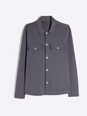 River Island Grey Slim Fit Jersey Overshirt - Image 4 of 5