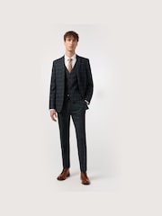 Antique Rogue Blue Dax Herringbone Check Jacket - Image 2 of 3