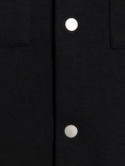 River Island Black Slim Fit Jersey Overshirt - Image 5 of 5