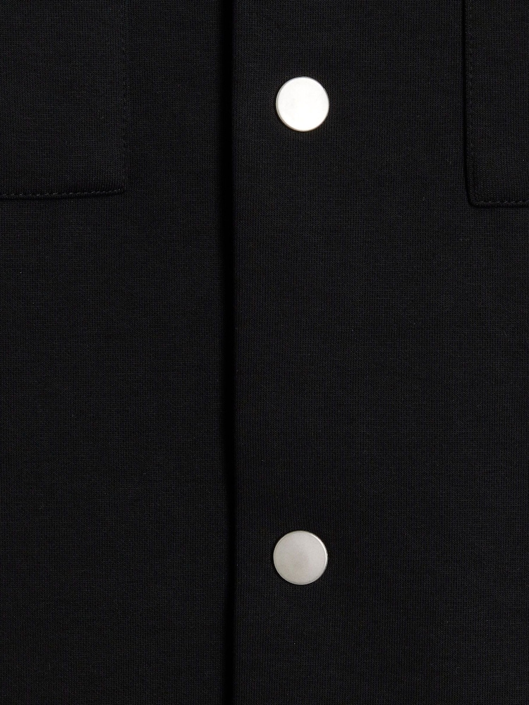 River Island Black Slim Fit Jersey Overshirt - Image 5 of 5