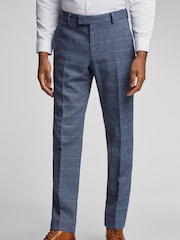 Antique Rogue Navy Blue Maverick Hbone Check Trousers - Image 1 of 1