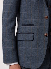Antique Rogue Blue Maverick Hbone Check Jacket - Image 5 of 5