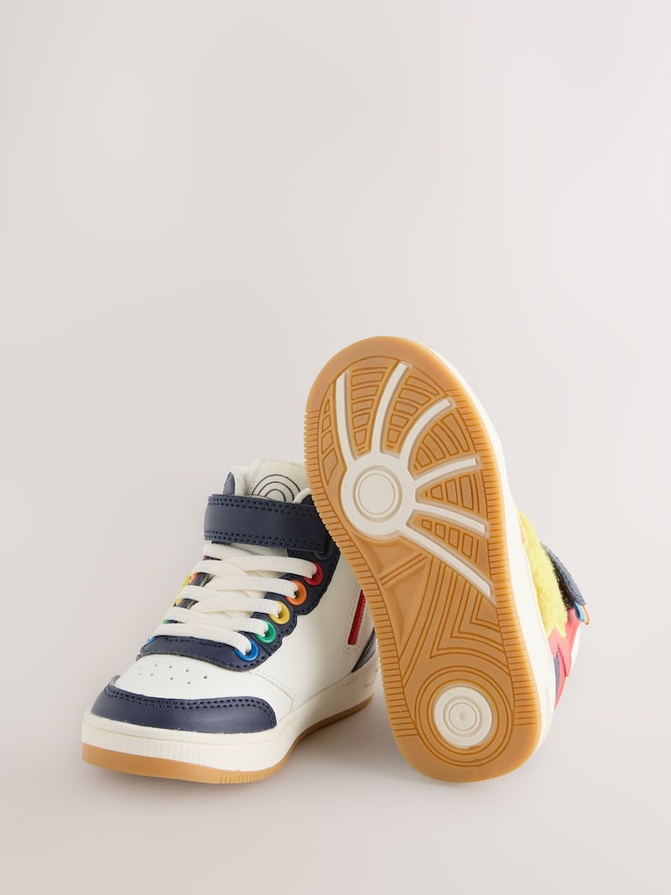 Little Bird by Jools Oliver Multi Rainbow Boucle Star Hi-Top Trainers - Image 6 of 6 Little Bird by Jools Oliver Multi Rainbow Boucle Star Hi-Top Trainers - Image 6 of 6