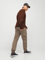 JACK & JONES Grey Slim Fit Cargo Trousers - Image 4 of 5