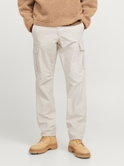 JACK & JONES Grey Loose Fit Cargo Trousers - Image 1 of 4