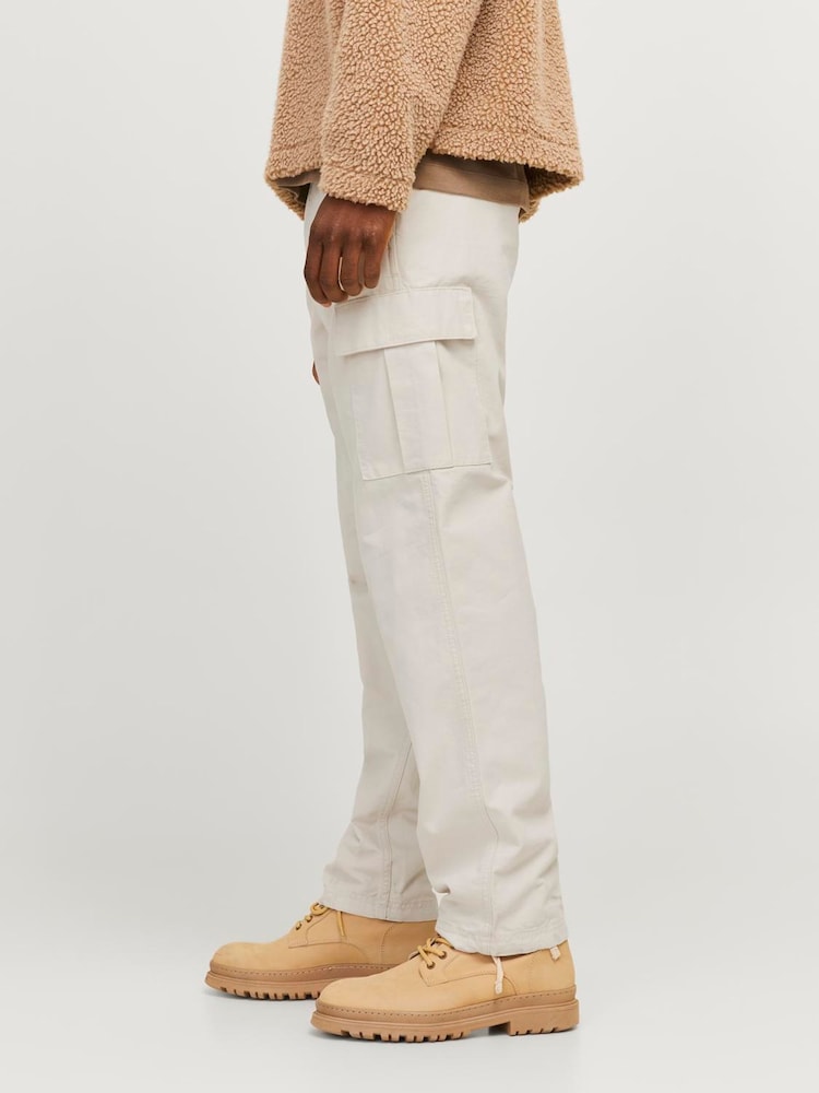 JACK & JONES Grey Loose Fit Cargo Trousers - Image 2 of 4