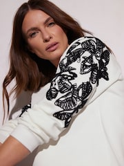 Star by Julien MacDonald White 100% Cotton Embroidered Sweat Top - Image 3 of 5