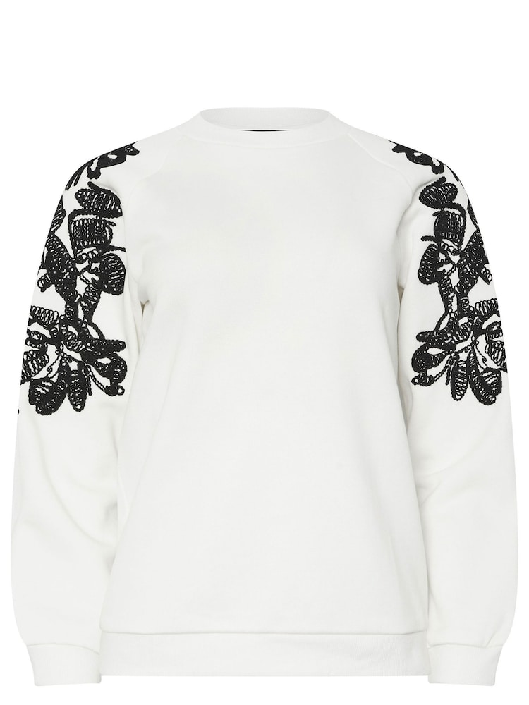 Star by Julien MacDonald White 100% Cotton Embroidered Sweat Top - Image 5 of 5