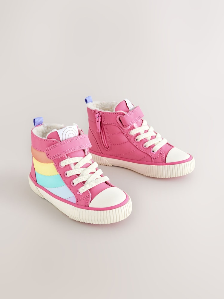 Little Bird by Jools Oliver Multi Pastel Padded Hi-Top Trainers - Image 1 of 7 Little Bird by Jools Oliver Multi Pastel Padded Hi-Top Trainers - Image 1 of 7