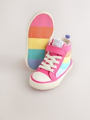 Little Bird by Jools Oliver Multi Pastel Padded Hi-Top Trainers - Image 4 of 7