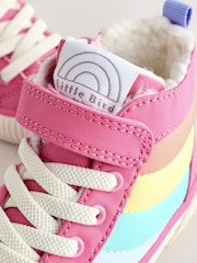 Little Bird by Jools Oliver Multi Pastel Padded Hi-Top Trainers - Image 6 of 7