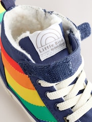 Little Bird by Jools Oliver Bright Rainbow Padded Hi-Top Trainers - Image 3 of 6