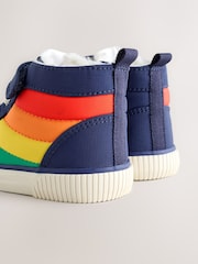Little Bird by Jools Oliver Bright Rainbow Padded Hi-Top Trainers - Image 5 of 6
