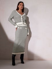 برّاق - تنورة مخططة من Star By Julien Macdonald - Image 2 of 5