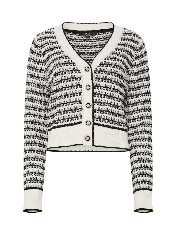 Star by Julien MacDonald Black Stripe Metallic Cardigan - Image 2 of 2