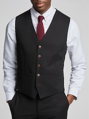 Antique Rogue Black Blake Texture Waistcoat - Image 1 of 5