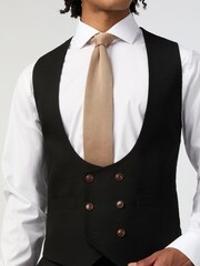 Antique Rogue Black Blake Texture Waistcoat - Image 2 of 5