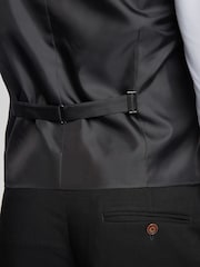 Antique Rogue Black Blake Texture Waistcoat - Image 5 of 5