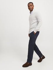 JACK & JONES Blue Relaxed Fit Chino Trousers - Image 4 of 5