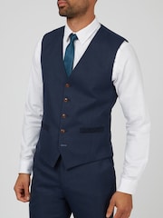 Antique Rogue Blue Blake Texture Waistcoat - Image 1 of 3