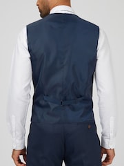 Antique Rogue Blue Blake Texture Waistcoat - Image 2 of 3