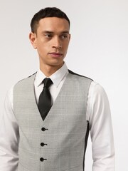 Antique Rogue Grey Monochrome Check Waistcoat - Image 2 of 2