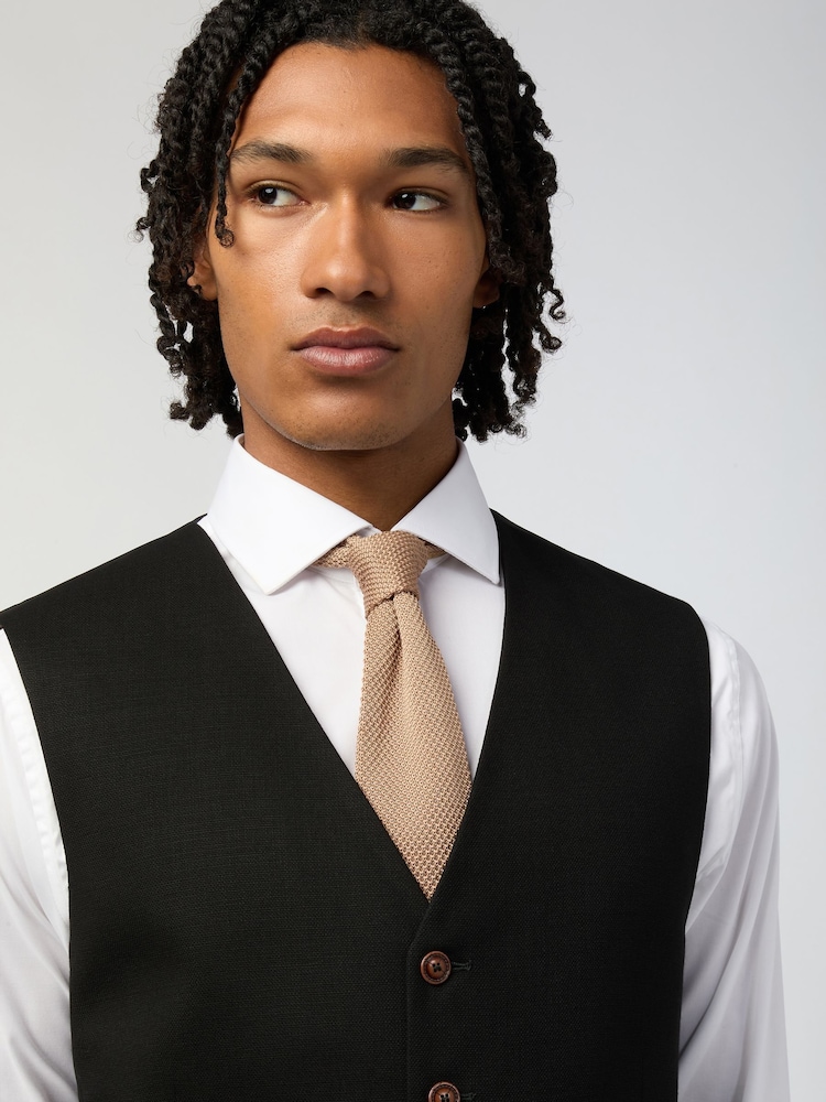 Antique Rogue Black Blake Texture Waistcoat - Image 3 of 3