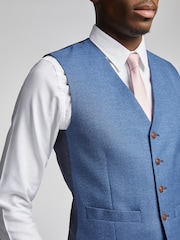 Antique Rogue Blue Blake Texture Waistcoat - Image 2 of 3