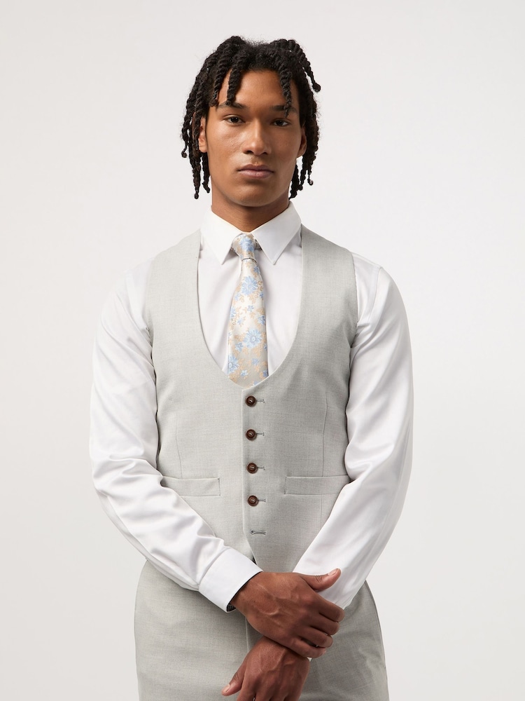 Antique Rogue Grey Blake Pale Grey Waistcoat - Image 1 of 2