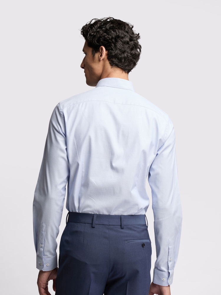 Ted Baker Blue Hart Diamond Dot Slim Shirt - Image 2 of 4 Ted Baker Blue Hart Diamond Dot Slim Shirt - Image 2 of 4