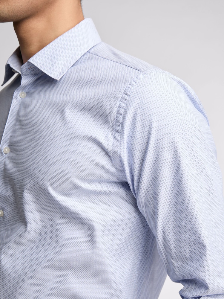 Ted Baker Blue Hart Diamond Dot Slim Shirt - Image 4 of 4 Ted Baker Blue Hart Diamond Dot Slim Shirt - Image 4 of 4