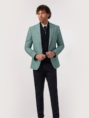 Antique Rogue Green Herringbone Tweed Jacket - Image 4 of 4