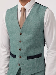 Antique Rogue Green Tweed Waistcoat - Image 2 of 2