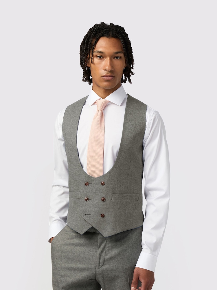 Antique Rogue Grey Blake Texture Waistcoat - Image 1 of 2