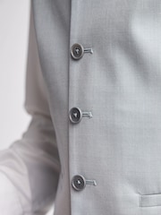 Ted Baker Blue Heath Duckegg Sharkskin Slim Waistcoat - Image 4 of 4