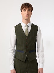 Antique Rogue Green And Blue Hooper Check Waistcoat - Image 1 of 2