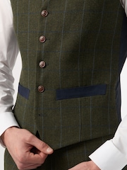 Antique Rogue Green And Blue Hooper Check Waistcoat - Image 2 of 2