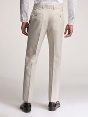 Ted Baker Natural Morris Cotton Linen Slim Trousers - Image 2 of 3