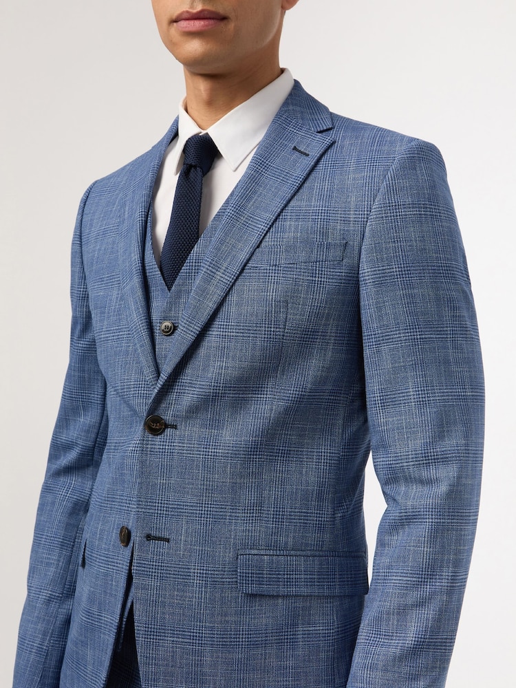Antique Rogue Blue Check Jacket - Image 5 of 5