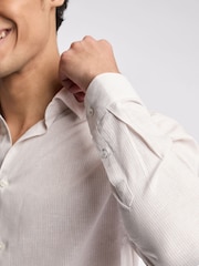 Ted Baker Natural Kerr Stone Stripe Slim Shirt - Image 3 of 4