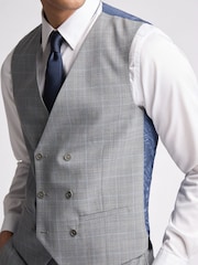 Ted Baker Grey Bredon Check Slim Waistcoat - Image 3 of 4