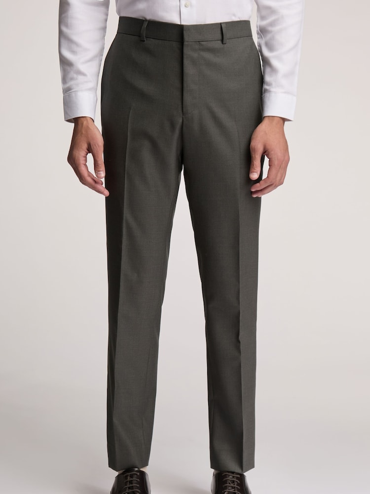 Ted Baker Green Piper Twill Slim Trousers - Image 1 of 3