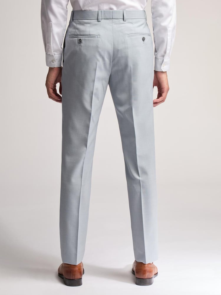 Ted Baker Blue Heath Duckegg Sharkskin Slim Trousers - Image 2 of 3