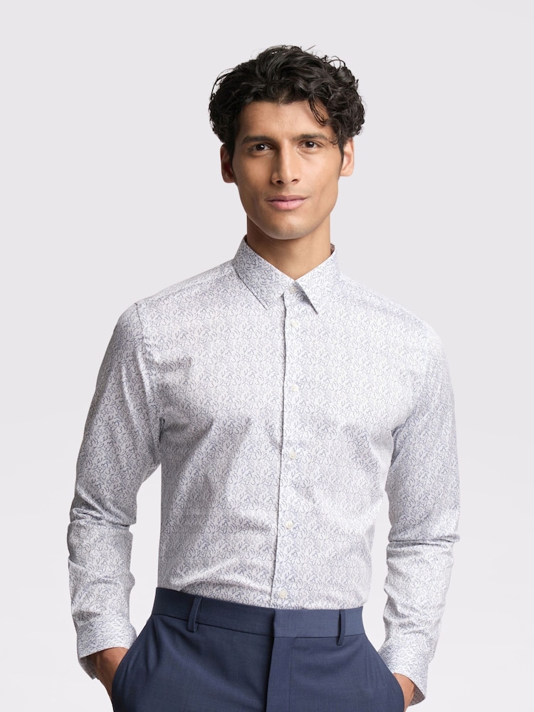 Ted Baker White Lyons Stencil 100% Cotton Shirt - Image 1 of 3