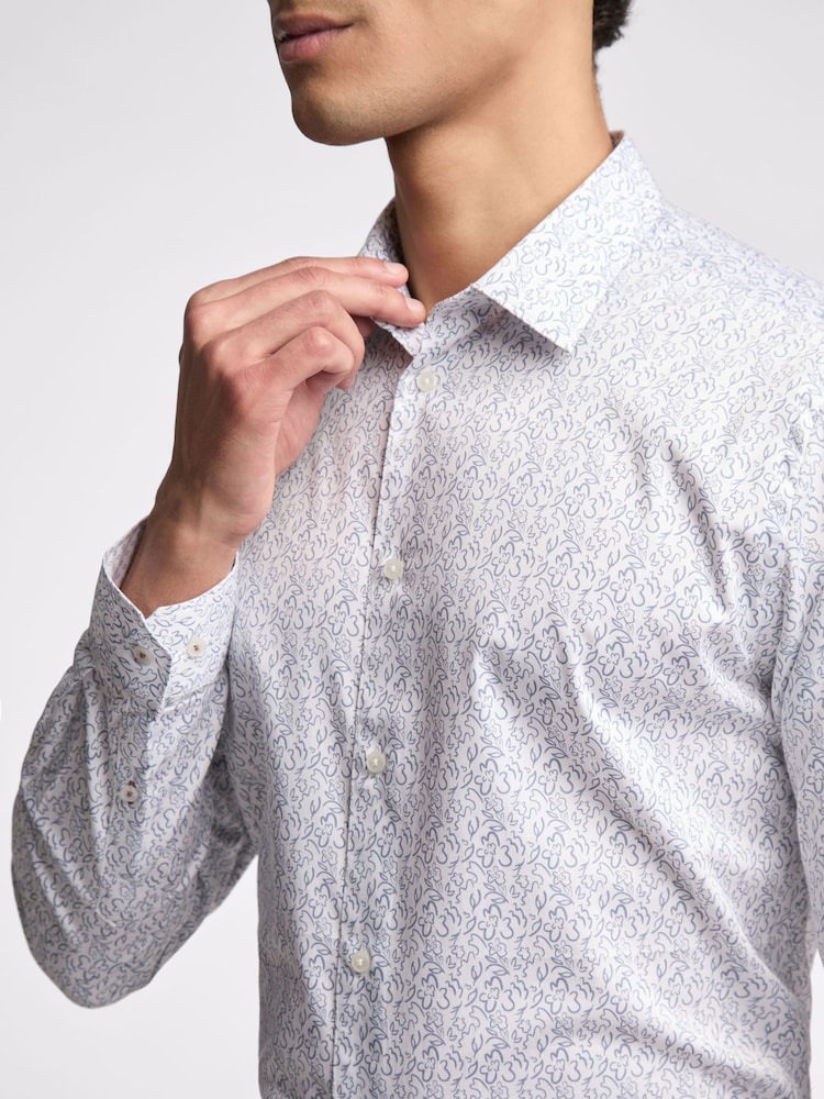 Ted Baker White Lyons Stencil 100% Cotton Shirt - Image 3 of 3